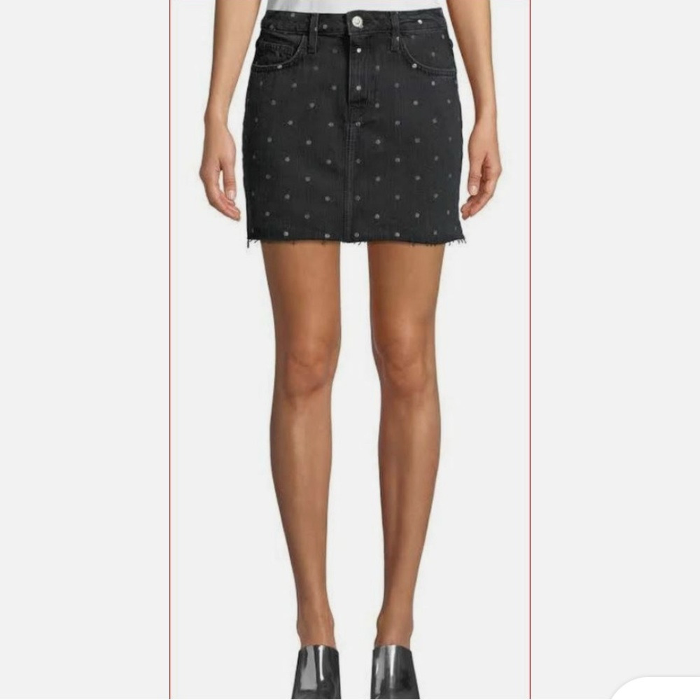 Current/Elliott Black Studded Mini Skirt NWT Sz 28 or W 6